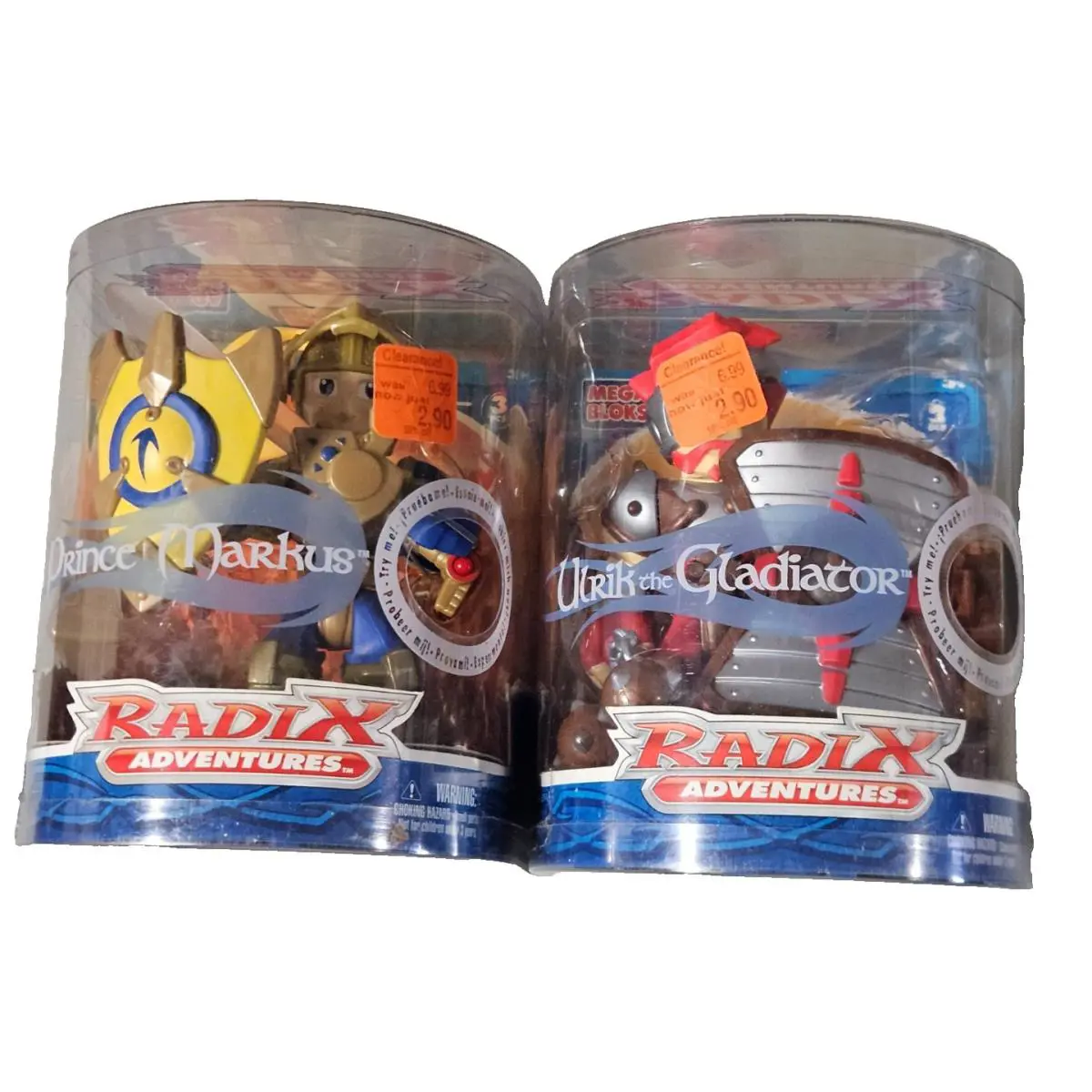 2 Radix Adventures Mega Bloxs Action Figure Ulrik The Gladiator Prince Markus