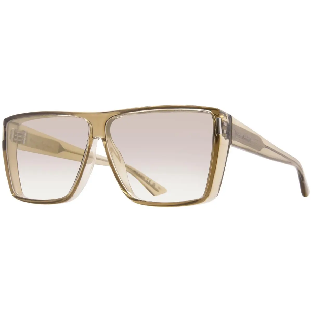 Saint Laurent SL 756 003 Sunglasses Yellow/brown Mirror Rectangle Shape 64mm by Yves Saint Laurent