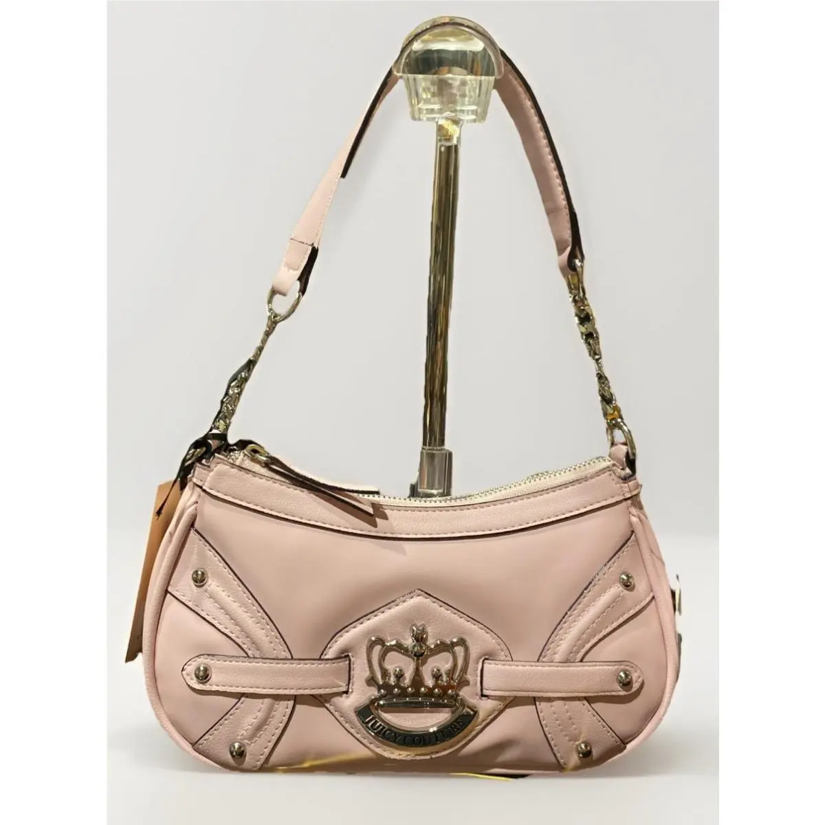 Viral Juicy Couture Exclusive Her Majesty Pink Chiffon Shoulder Bag