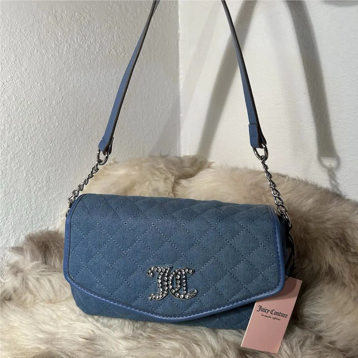 Juicy Couture Isn t She Lovely Flap Shoulder Bag - Med Wash Blue
