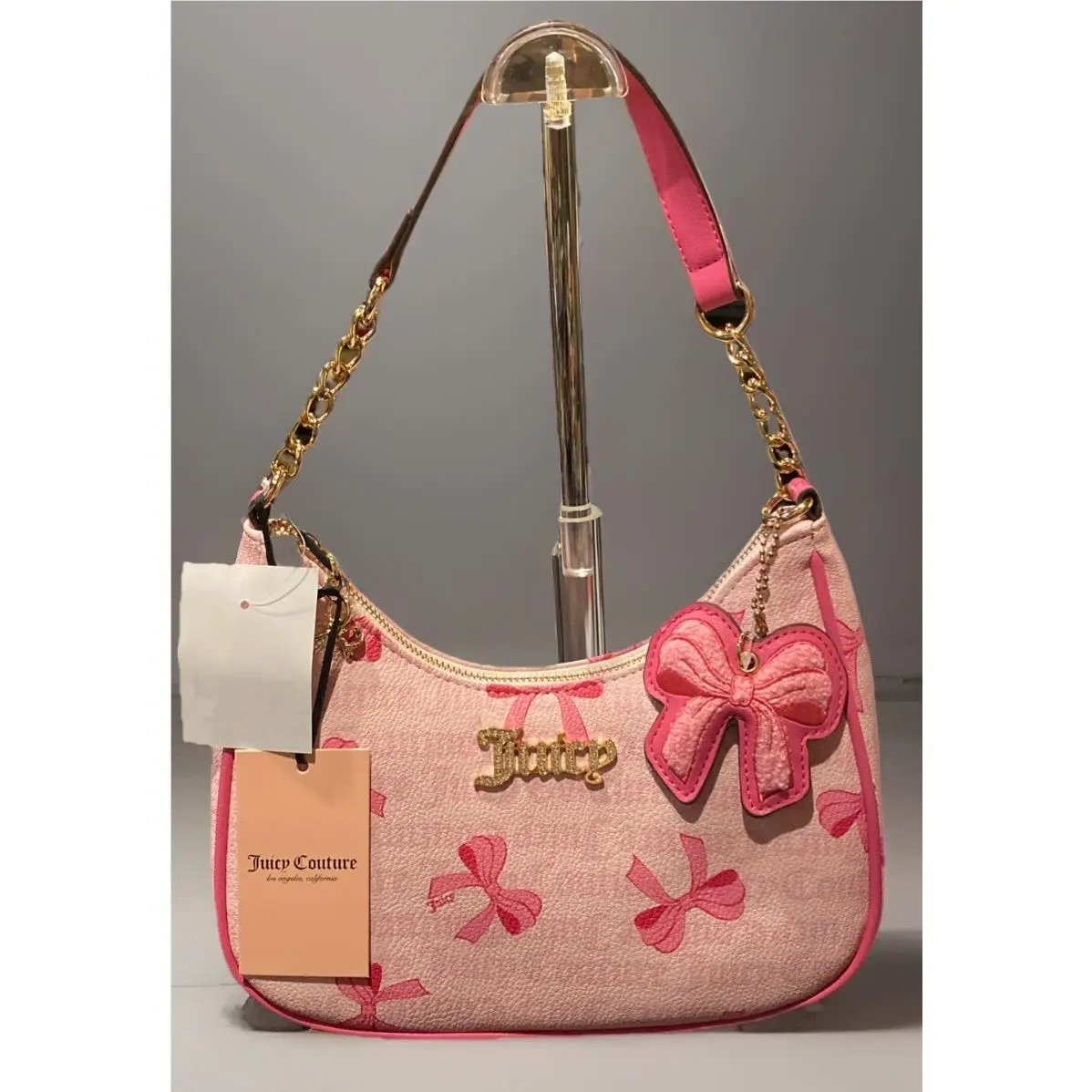 Viral Juicy Couture Simply Sweet Pink W/pink Bows Purse Valentine