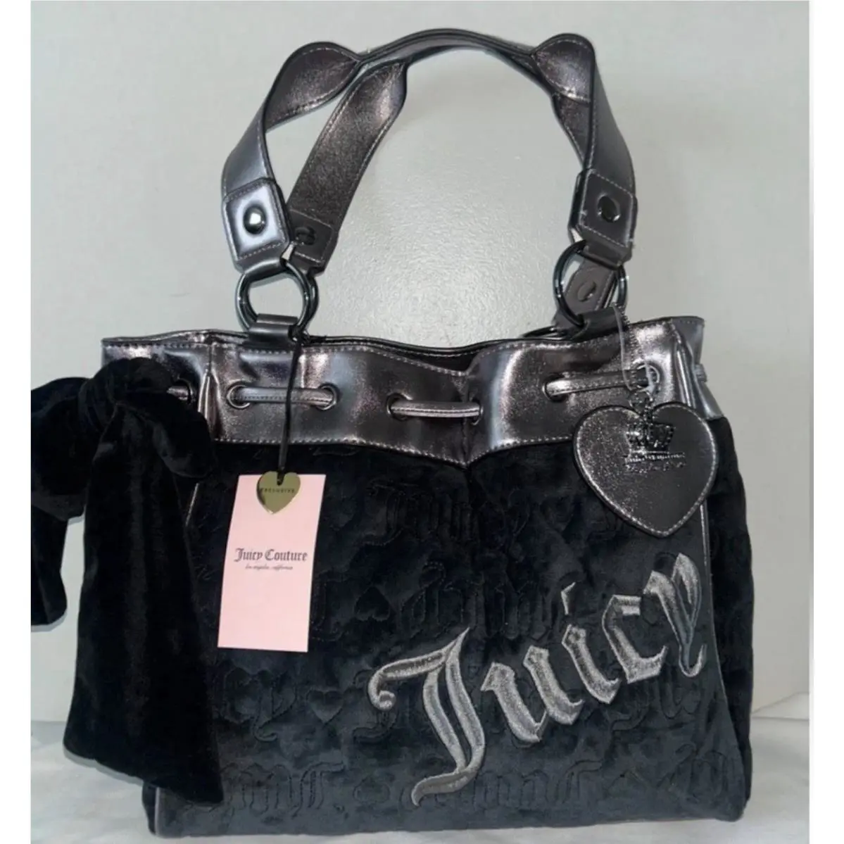 Juicy Couture Day Dreamer Vintage Dreams Tote Bag Black Liquorice/ Gunmetal
