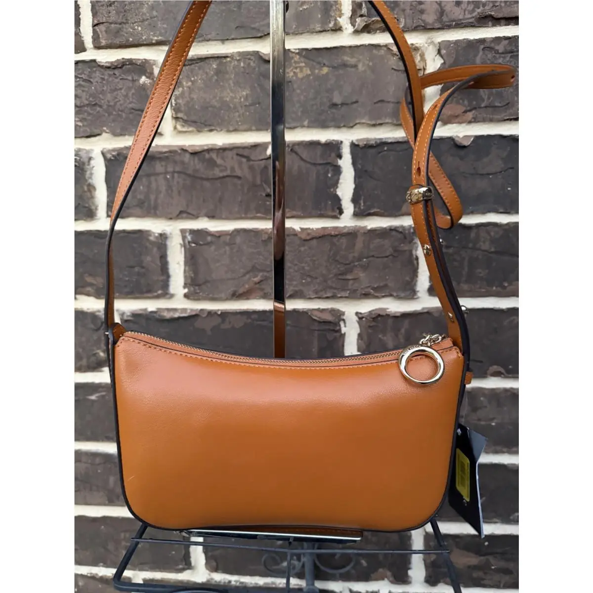Kate Spade New York Halo Leather Crossbody Baked Amber Brown