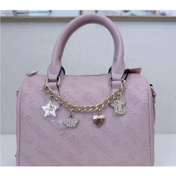 Juicy Couture Not Your Babe Satchel Purse Handbag Dusty Blush