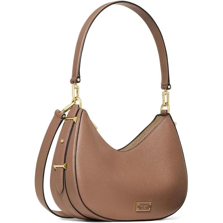 Kate Spade Liv Pebbled Leather Convertible Shoulder Cross/b Warm Acorn