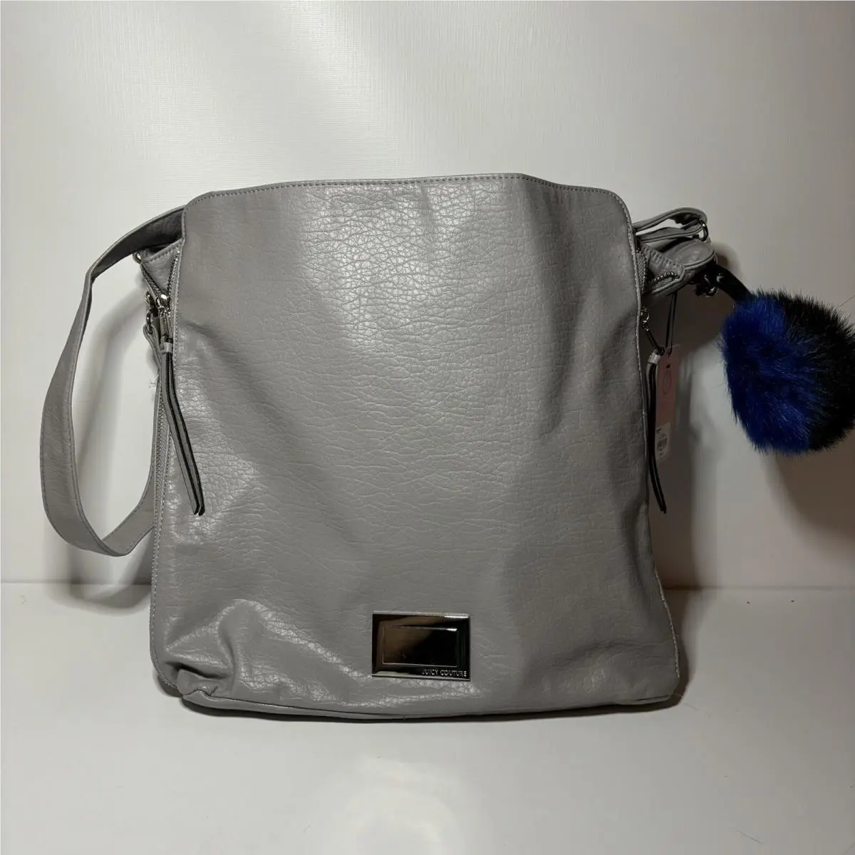 Juicy Couture Grey Hobo Tote Silver Hardware