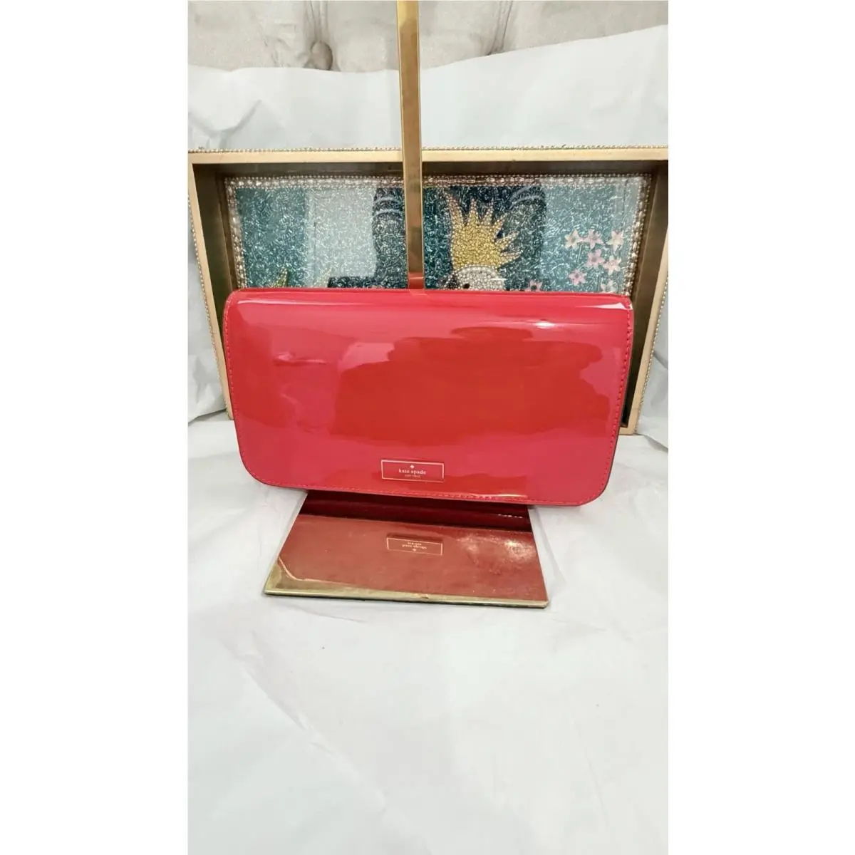 Kate Spade New York Handbag Bridget Patent Leather Wallet Crossbody Bag Red