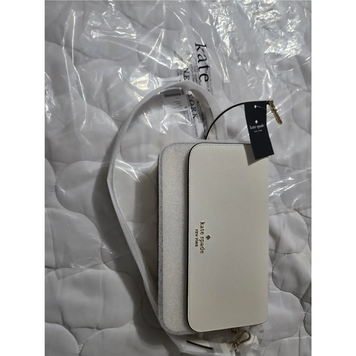 New Kate Spade Madison Medium Flap Convertible Crossbody Meringue