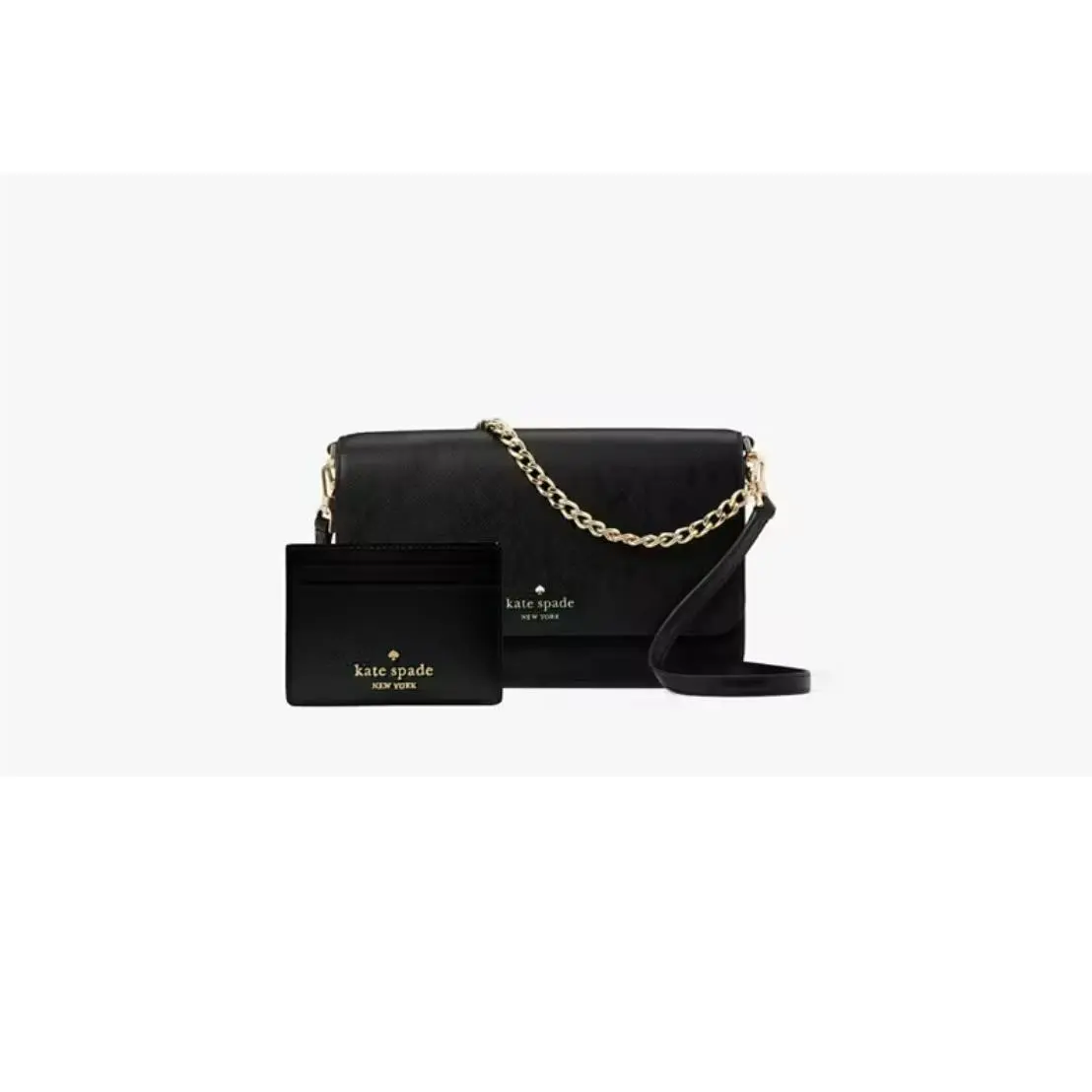 Kate Spade 2pc. Madison Medium Crossbody Card Holder Bundle - Black