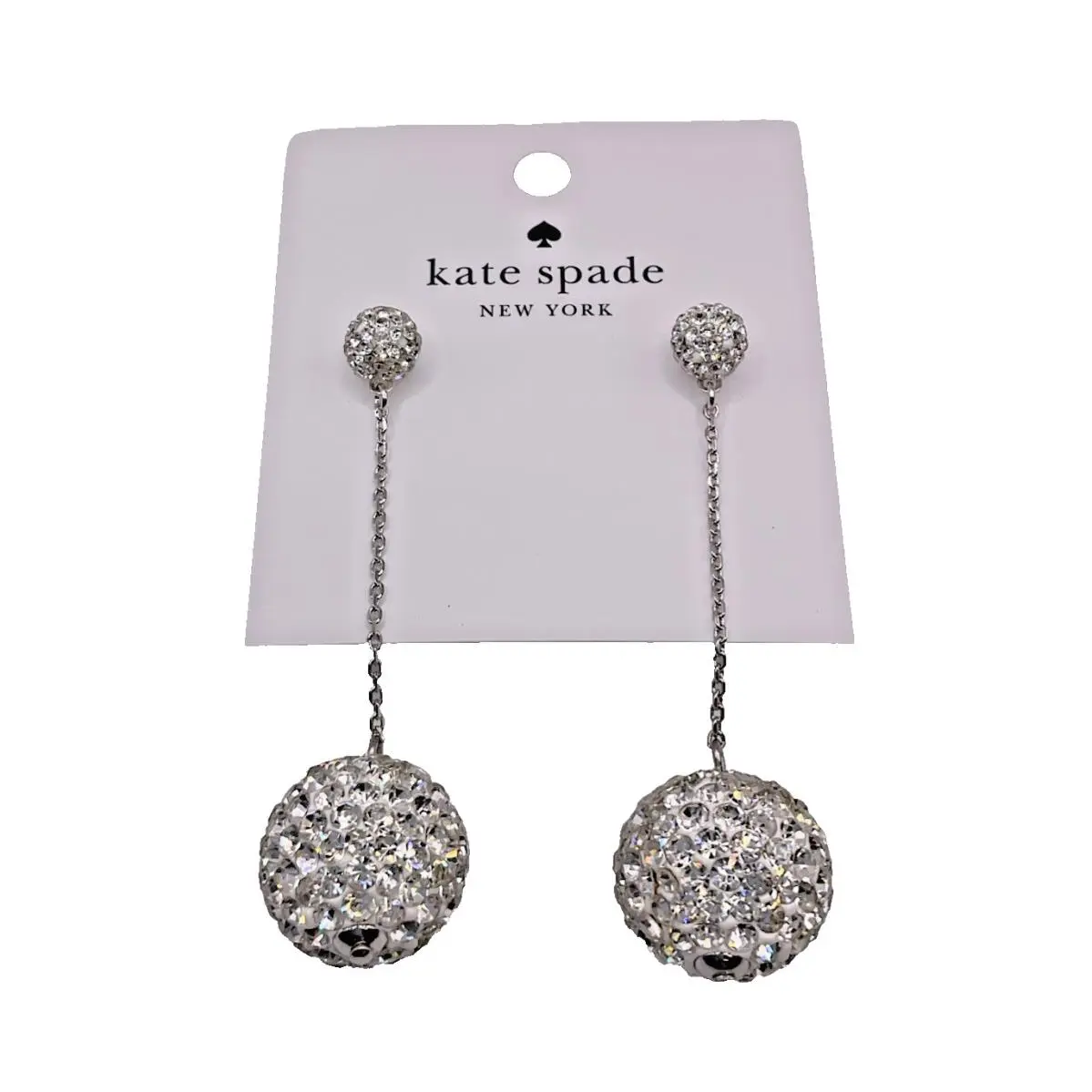Kate Spade Razzle Dazzle Linear Dangle Earring Sparkly Holiday Party Jewelry