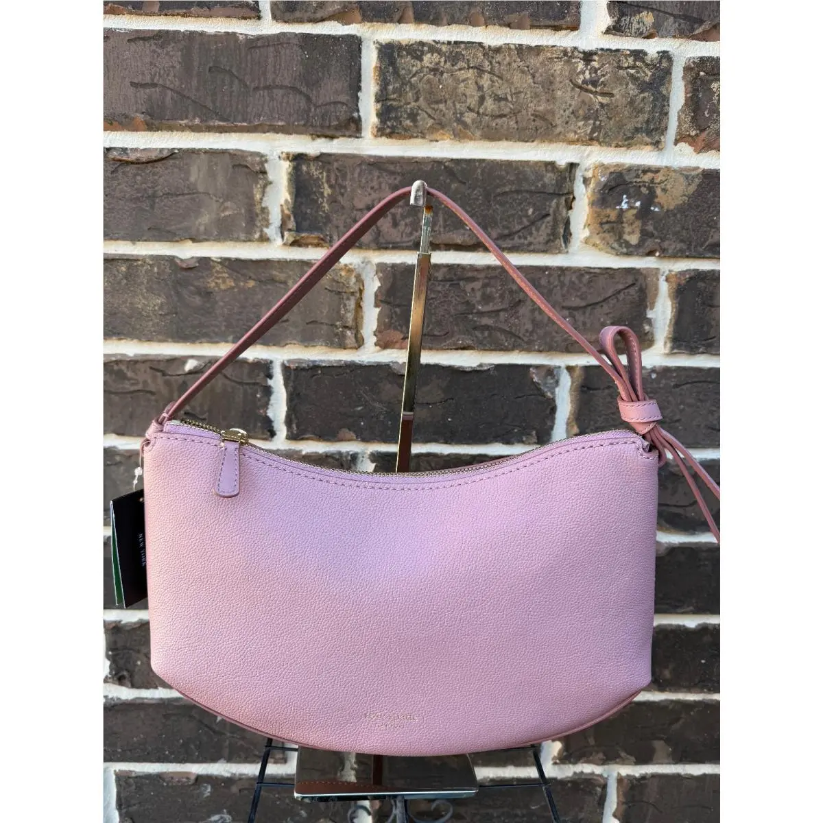 Kate Spade Loop Shoulder Bag Dusk Rose Leather Pink