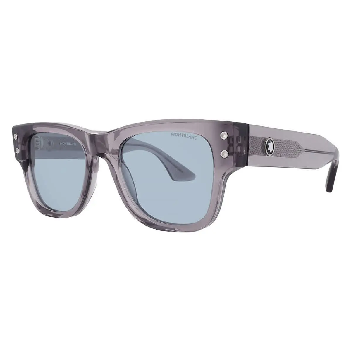 Light Blue Square Men`s Sunglasses MB0381S 004 54 MB0381S 004 54 by Montblanc