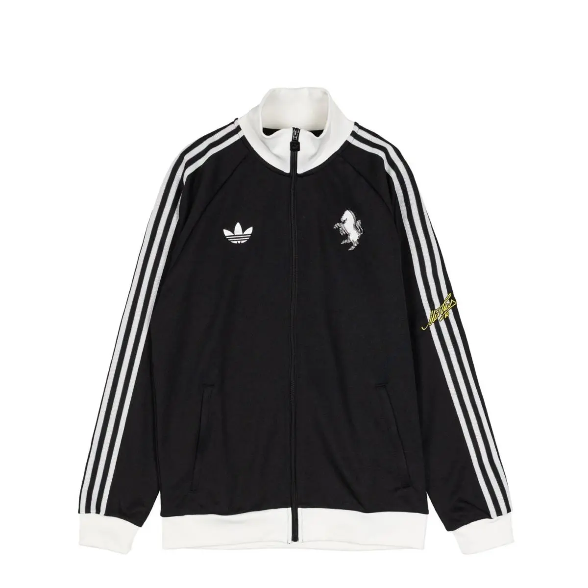 Adidas Juventus Track Jacket Retro Logo Originals Classic Black Top Men Size