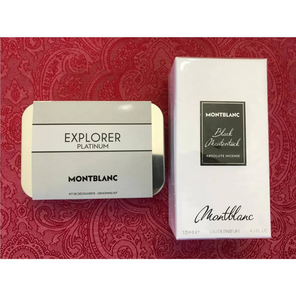 Montblanc Black Meisterstuck Absolute Incense 3 Pc Tin w/ Spray Cream Gel