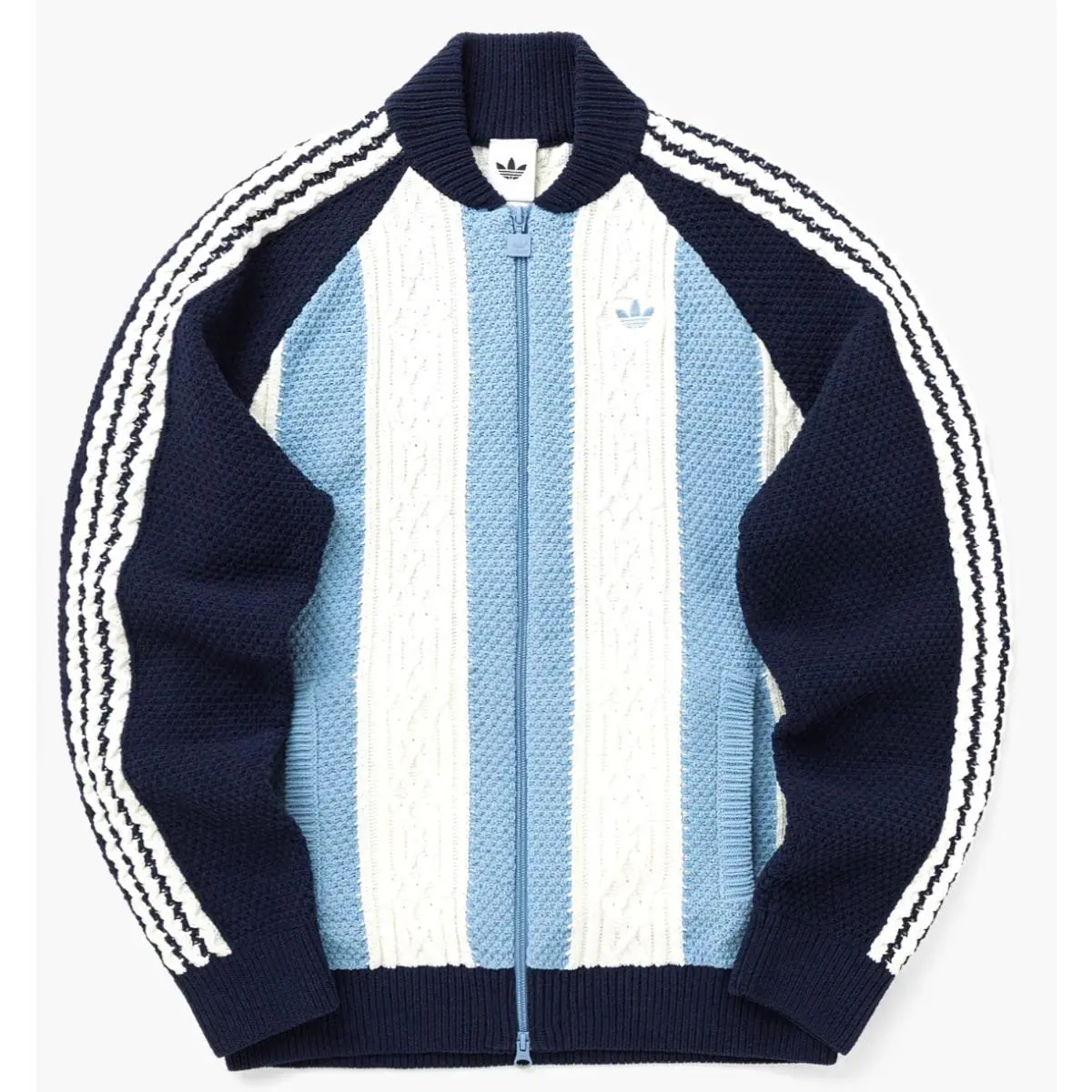Adidas Originals Archive Cutline Knit Track Top Retro Blue Jacket Women Size