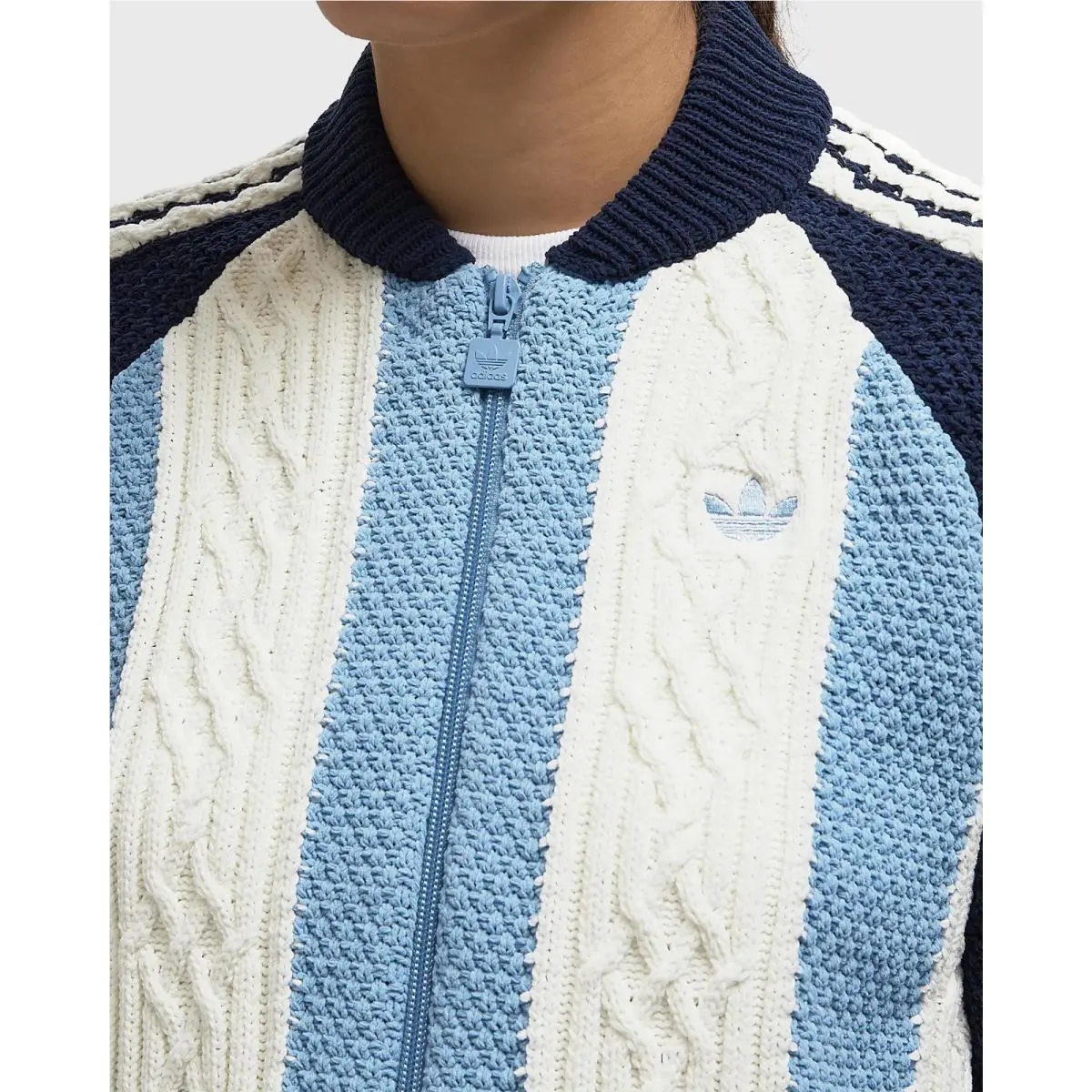 Adidas clothing - ADIDAS ORIGINALS ARCHIVE CUTLINE KNIT TRACK TOP - KS7803 - Blue 0