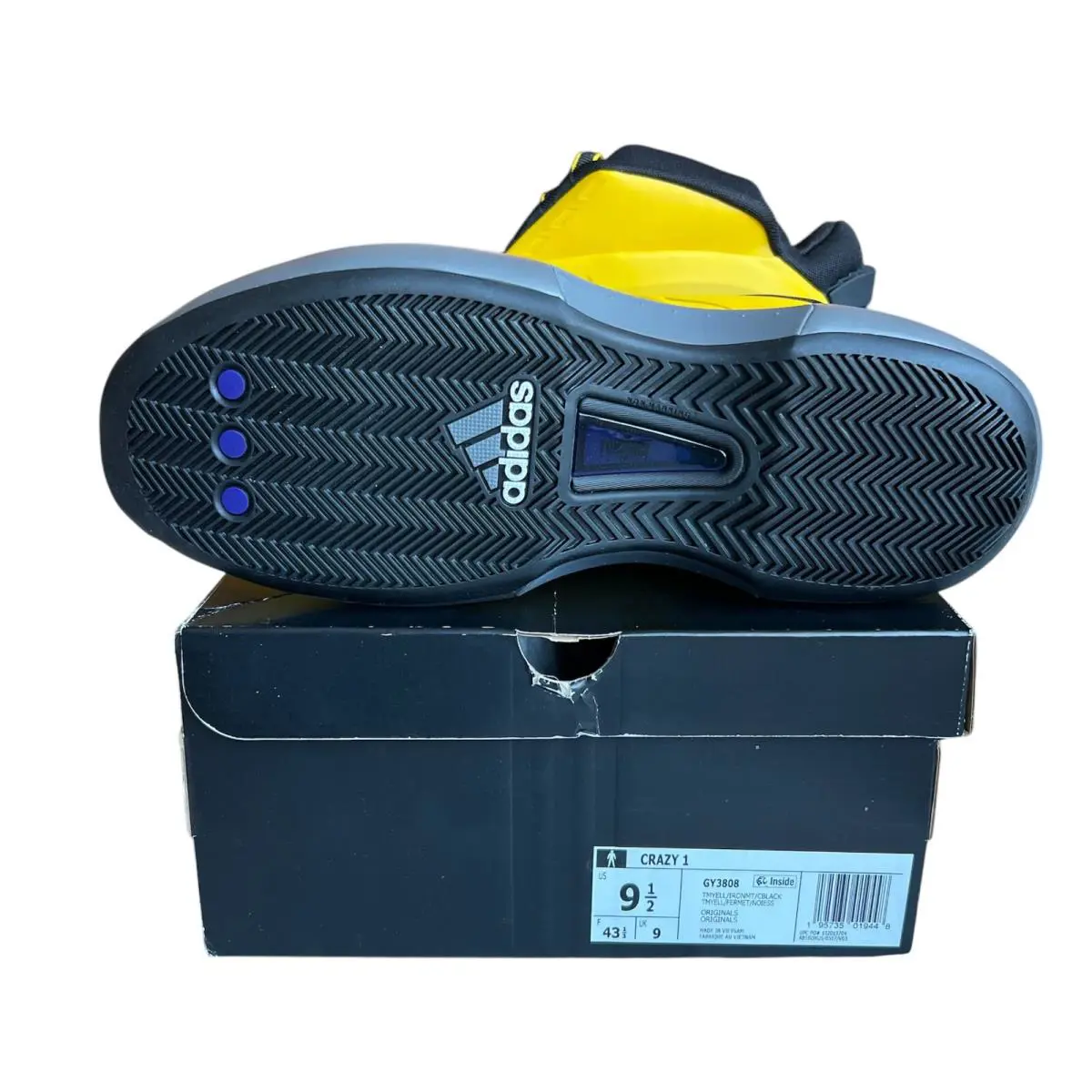 Adidas shoes - adidas Crazy 1 - Crazy - Yellow 3
