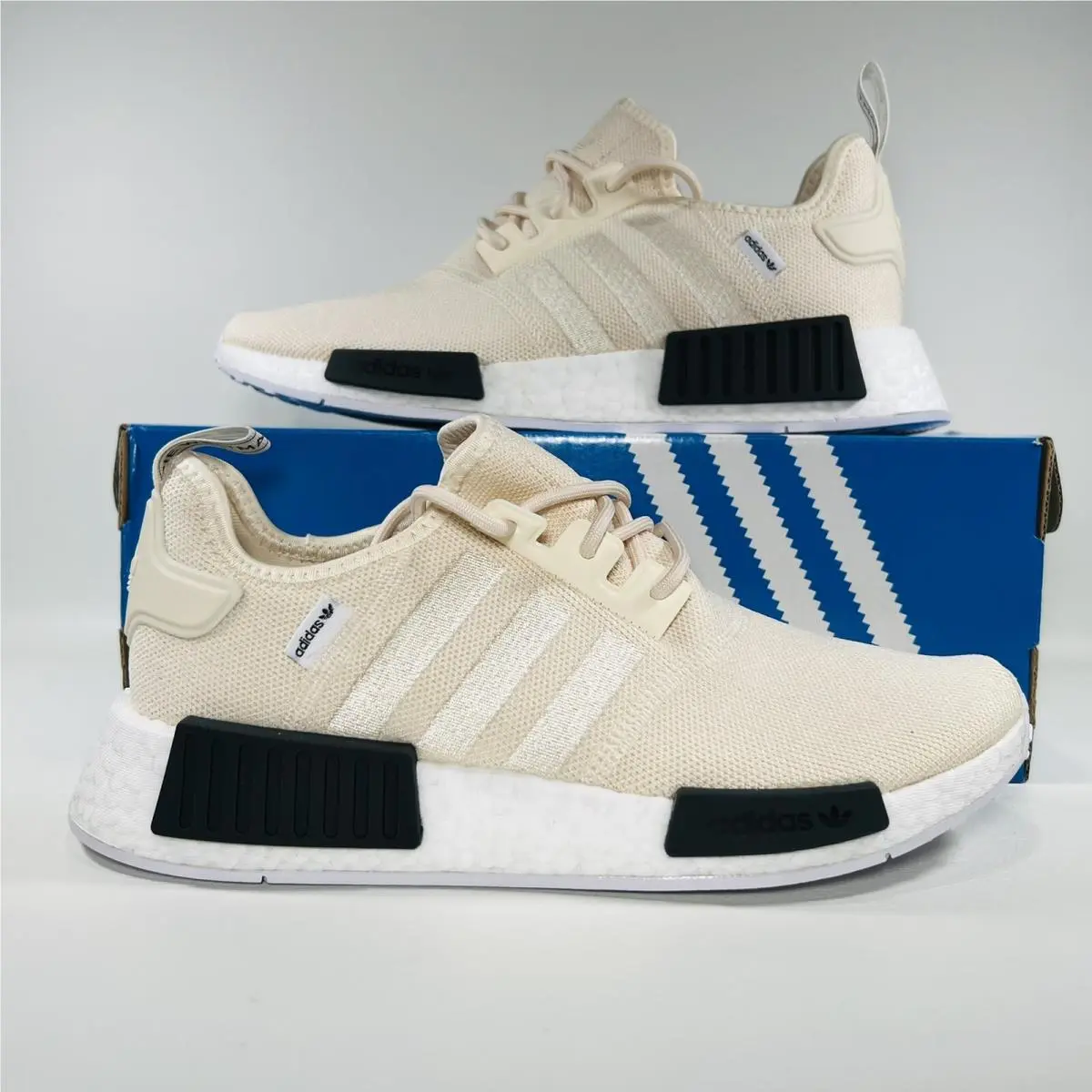 Adidas NMD_R1 Men`s Shoes Athletic Sneakers Ecru Tint Trainers GX9528