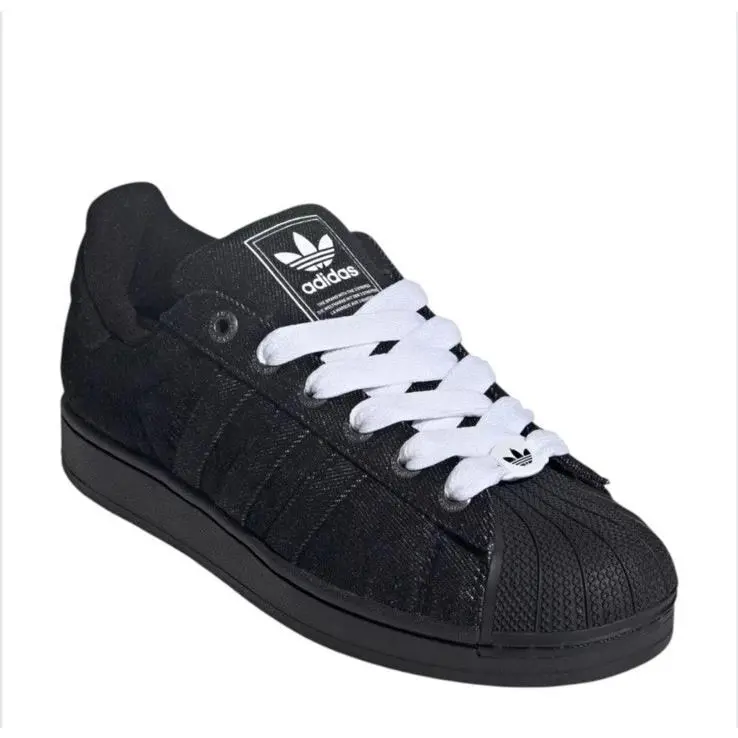 Men Adidas Superstar II Athletic Lifestyle Sneaker Shoes Core Black Denim JQ3211