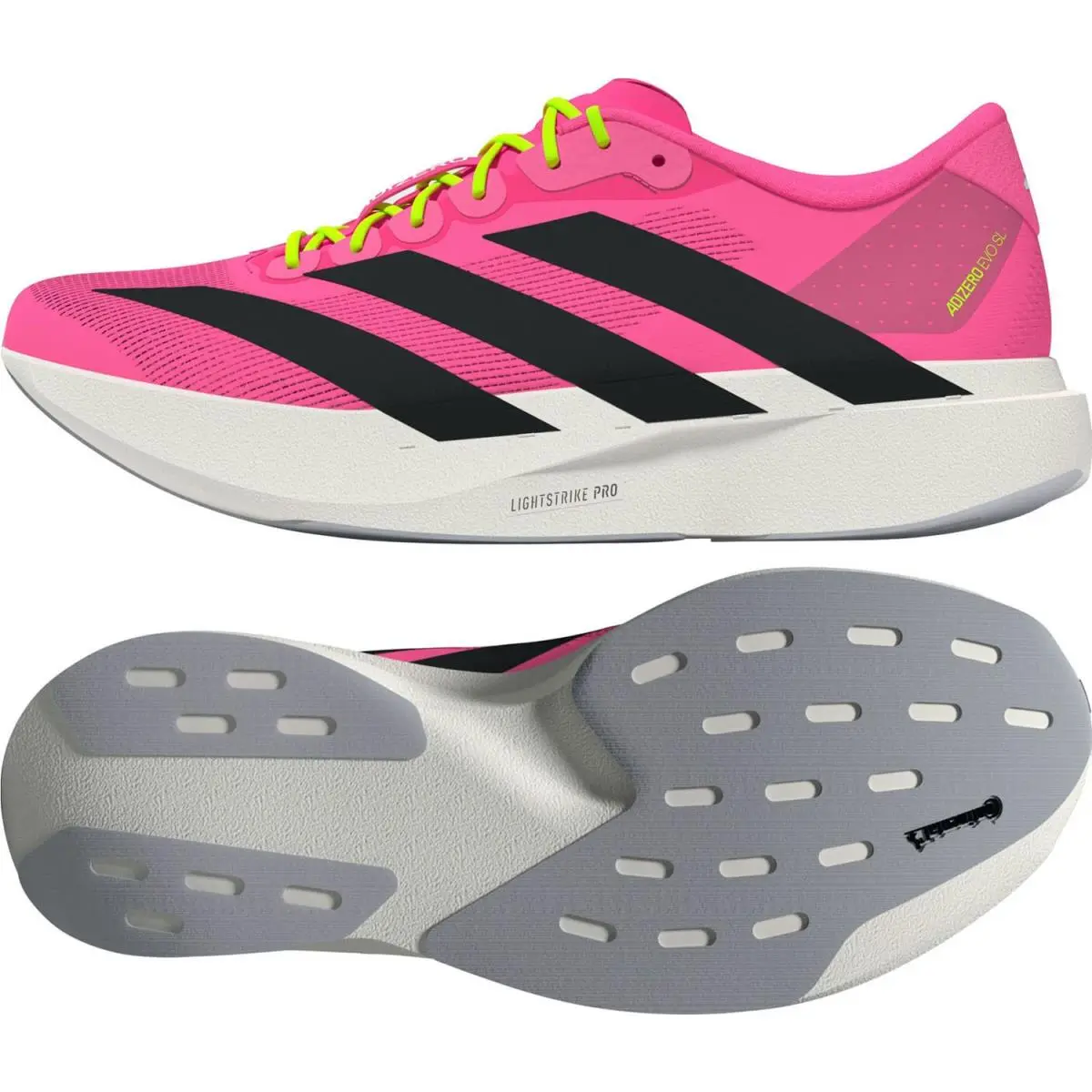 Adidas Womens Adizero Evo Low Top Sneakers - Lucpnk / Cblack / Ftwwht - Lucid Pink/Black/White
