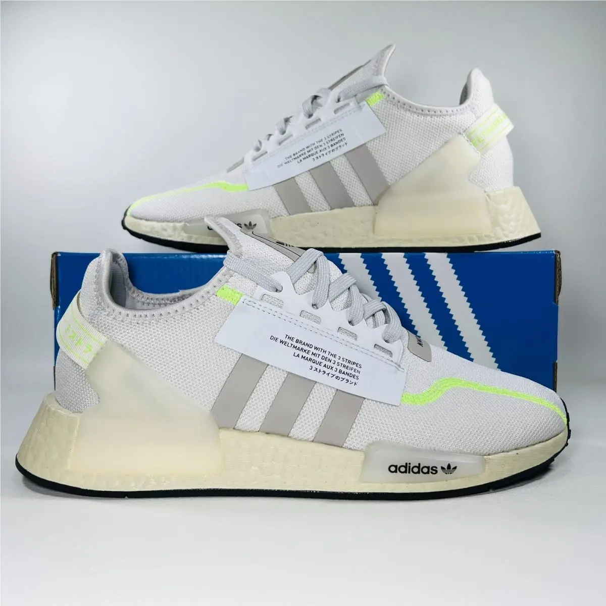 Adidas shoes - adidas NMD R1 V2 - NMD - GY6165 - Crystal White / Grey One / Signal Green 11