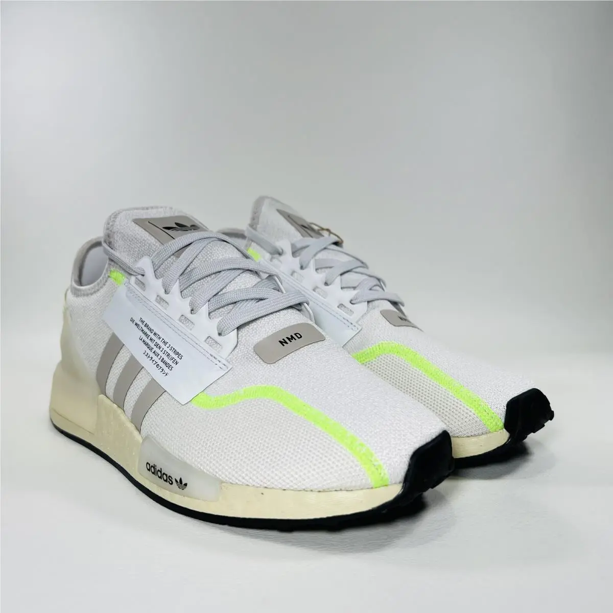 Adidas shoes - adidas NMD R1 V2 - NMD - GY6165 - Crystal White / Grey One / Signal Green 19