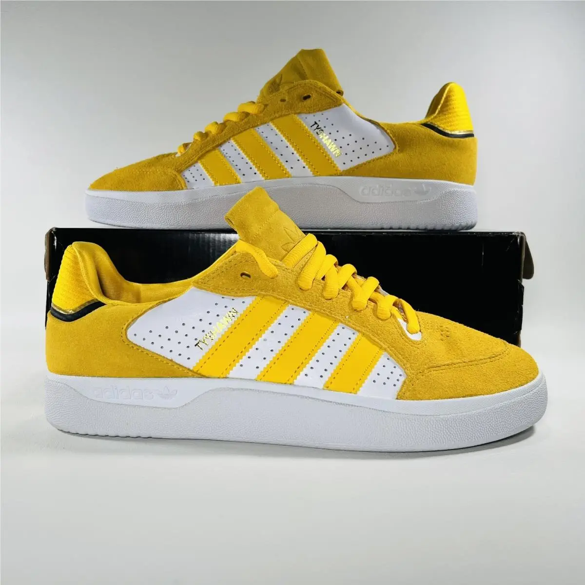 Adidas Yellow Tyshawn Low Skateboarding Shoes Men Athletic Basketball Sneakers