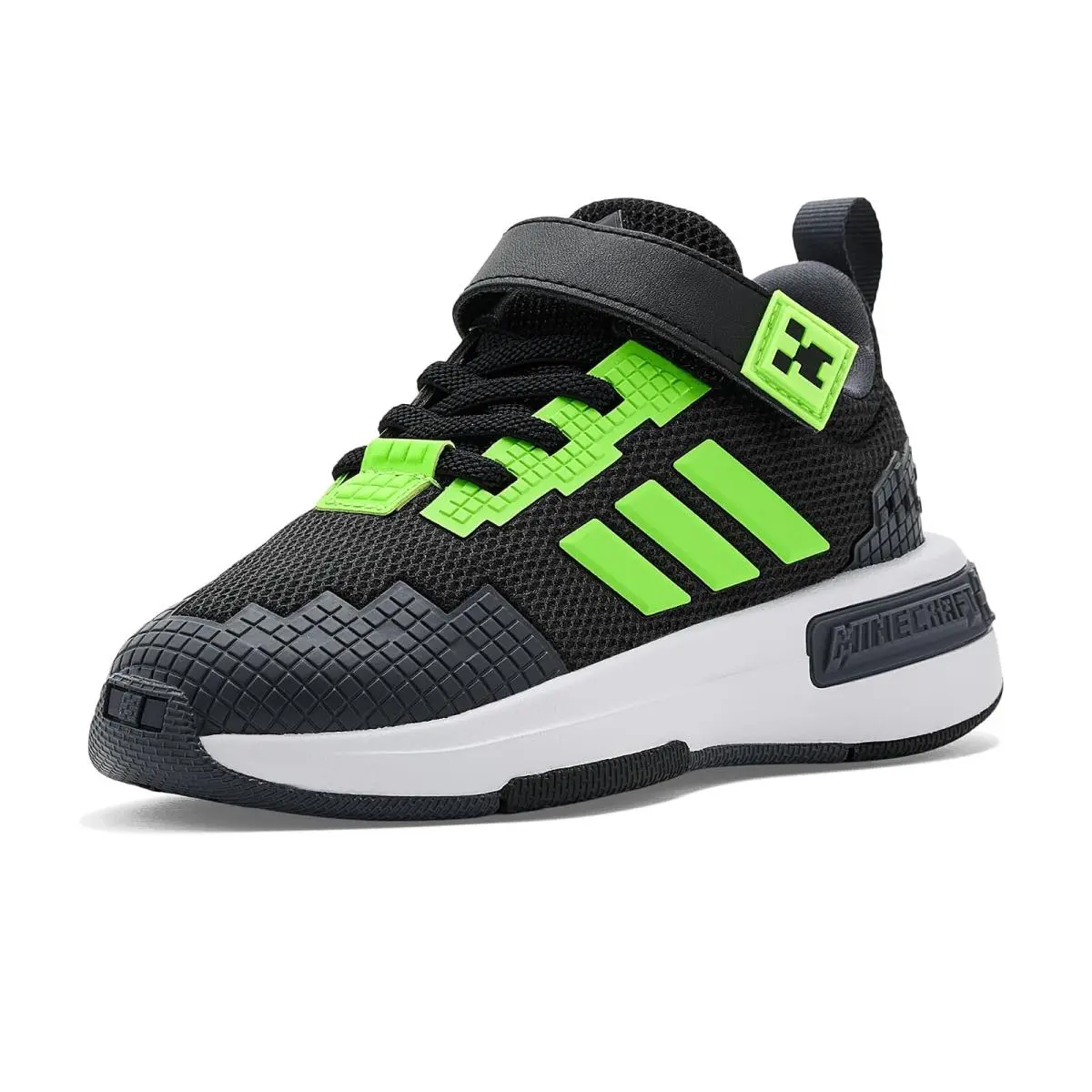 Children Unisex Shoes  Kids x Minecraft Pro Elastic Lace Shoes Black/White by Adidas
