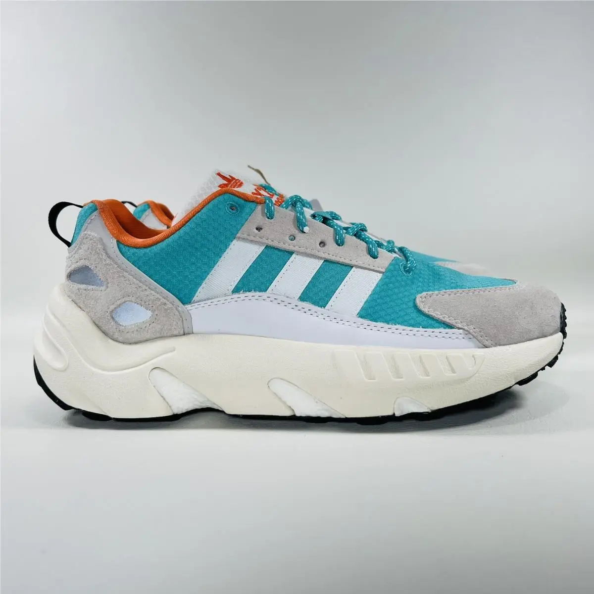 Adidas shoes - adidas ZX 22 Boost - Boost - GY6693 - Cloud White / Semi Mint Rush / Semi Solar Orange 5