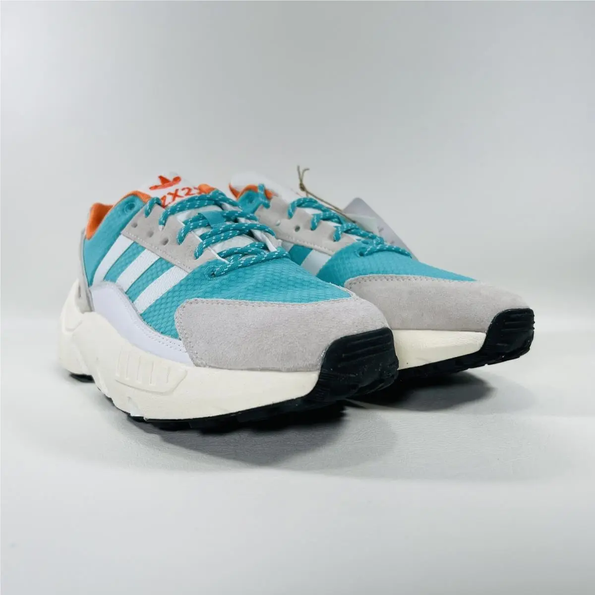 Adidas shoes - adidas ZX 22 Boost - Boost - GY6693 - Cloud White / Semi Mint Rush / Semi Solar Orange 6