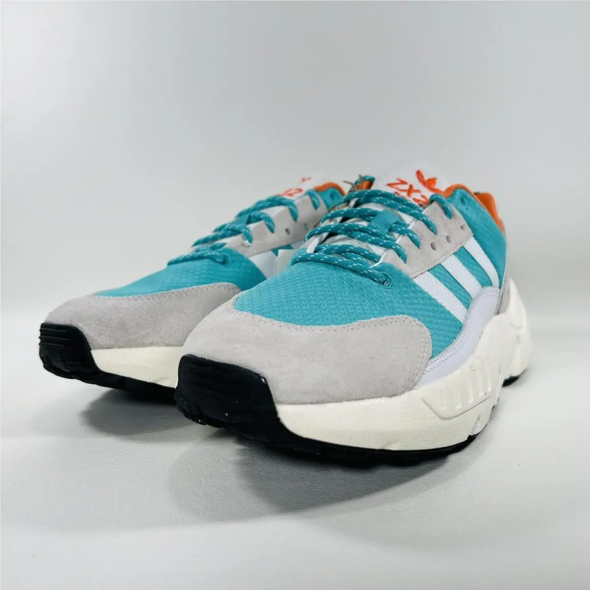 Adidas shoes - adidas ZX 22 Boost - Boost - GY6693 - Cloud White / Semi Mint Rush / Semi Solar Orange 7