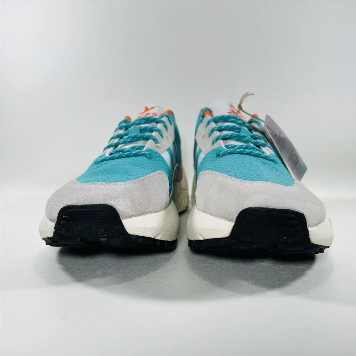 Adidas shoes - adidas ZX 22 Boost - Boost - GY6693 - Cloud White / Semi Mint Rush / Semi Solar Orange 15