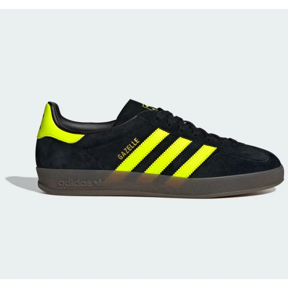 Adidas Originals Gazelle Indoor Sneakers Black Solar Yellow Men`s Shoes JR3841