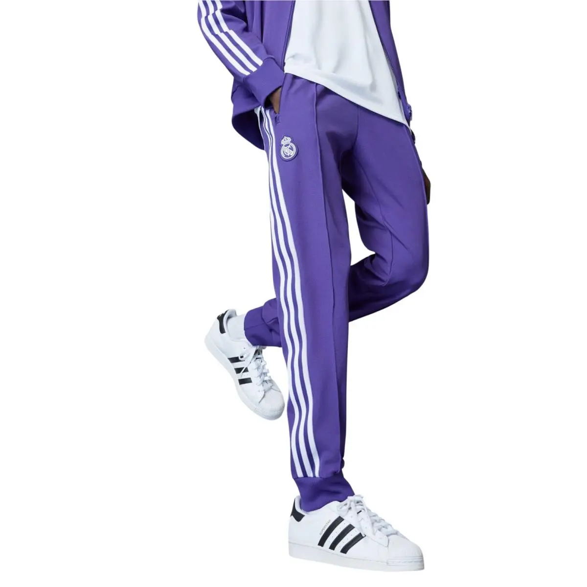 Adidas clothing - Adidas Real Madrid Terrace Icons Track Pants - Purple 7