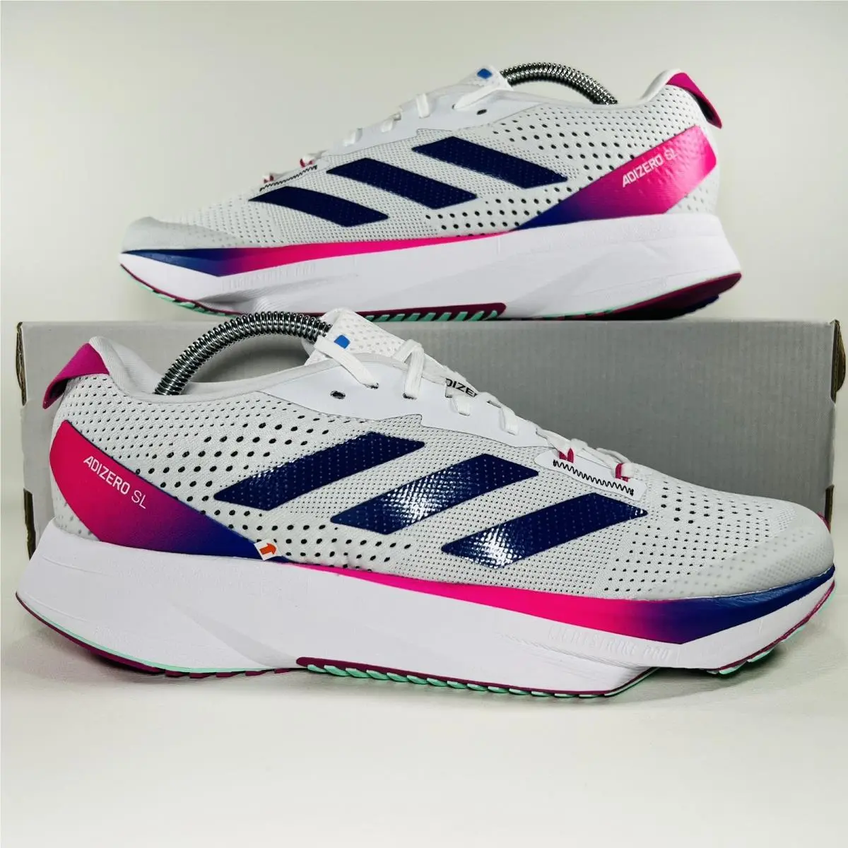 Adidas Adizero SL Men Running Shoes Athletic Sneakers White Blue Pink Trainers