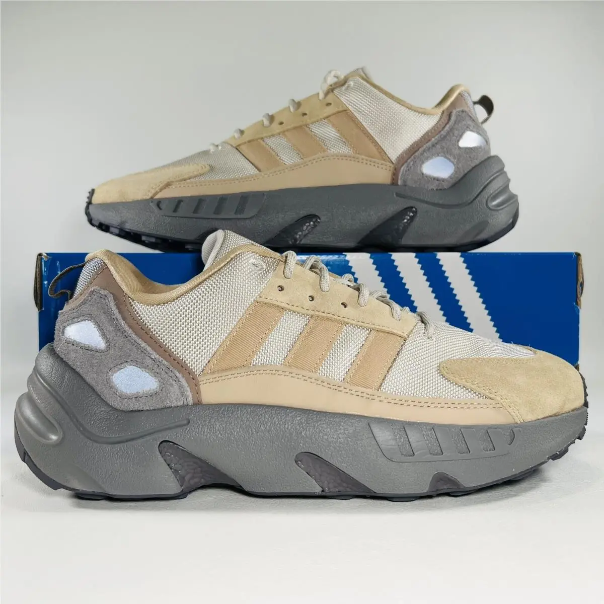 Adidas shoes - adidas ZX 22 Boost - Boost - GX7008 - Aluminium / Magic Beige / Silver Metallic 10