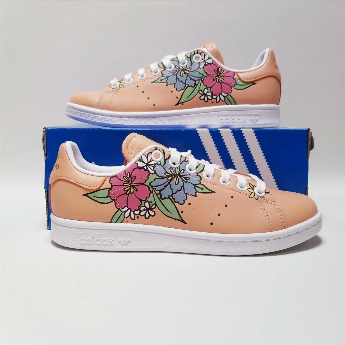 Adidas Stan Smith Women`s Shoes Originals Athletic Sneakers Blush White GV7895