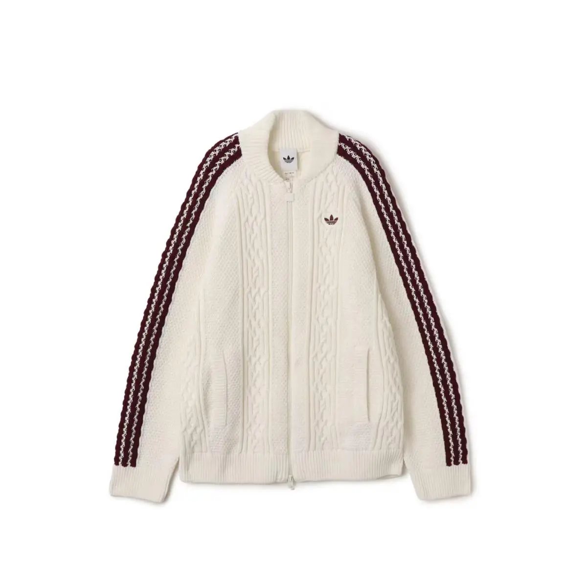 Adidas clothing - ADIDAS ORIGINALS ARCHIVE CUTLINE KNIT TRACK TOP - KS7804 - White 0