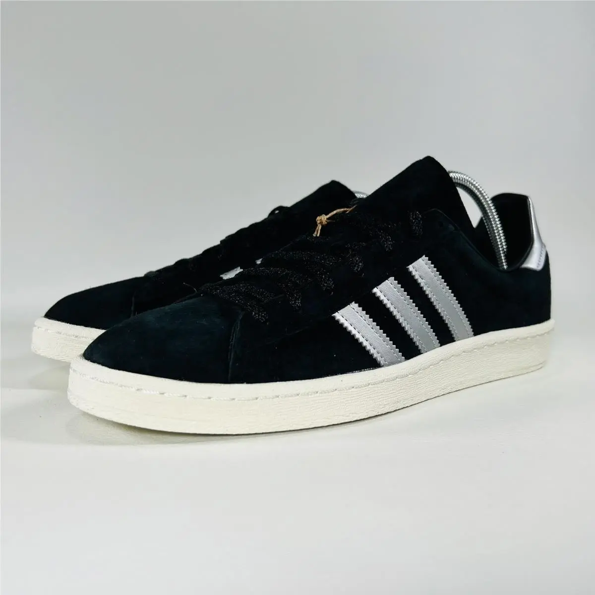 Adidas shoes - adidas Campus 80s - Campus - GX7330 - Black / Off White / Silver Metallic 6