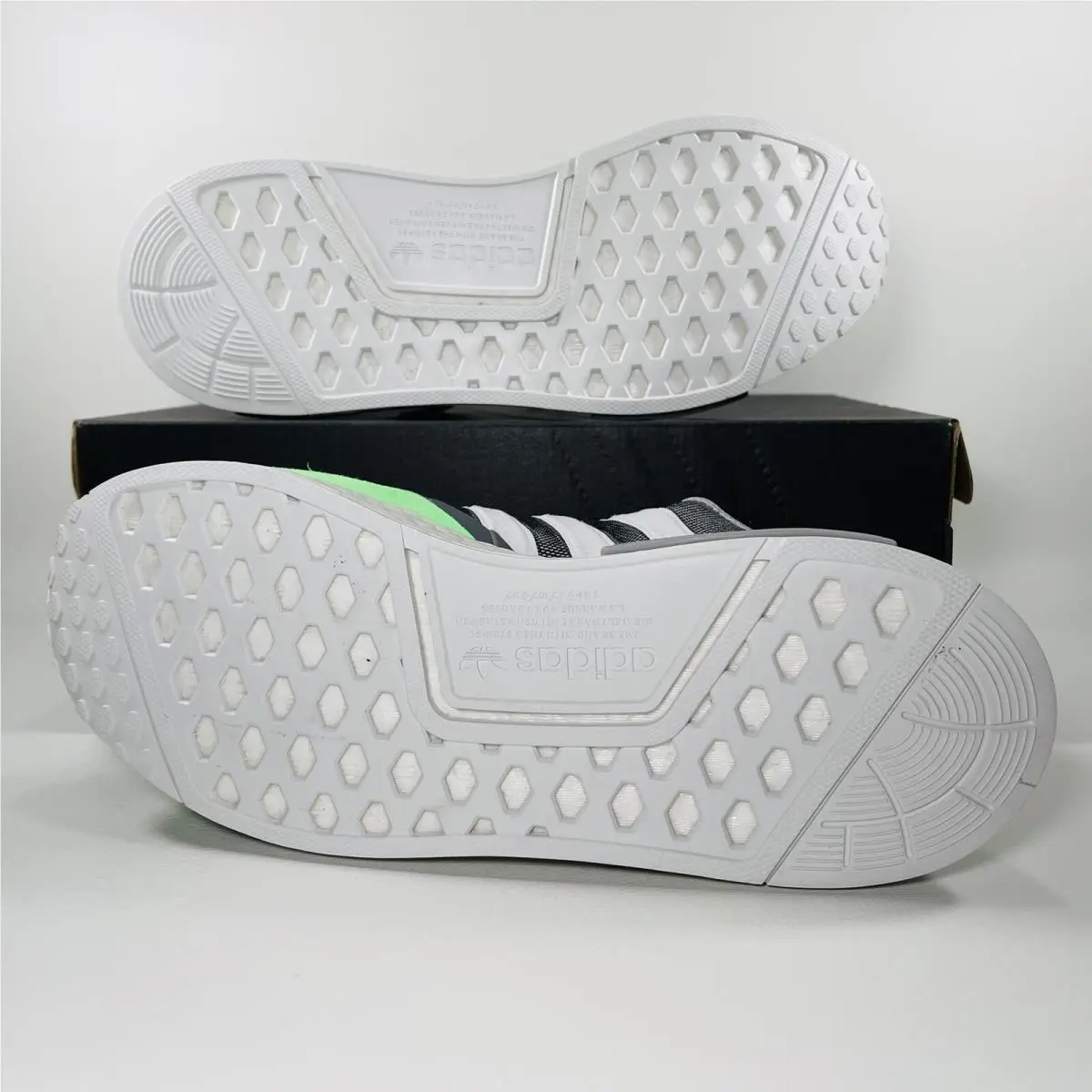 Adidas shoes - adidas NMD R1 - NMD - GZ9275 - Crystal White / Grey Three / Screaming Green 9