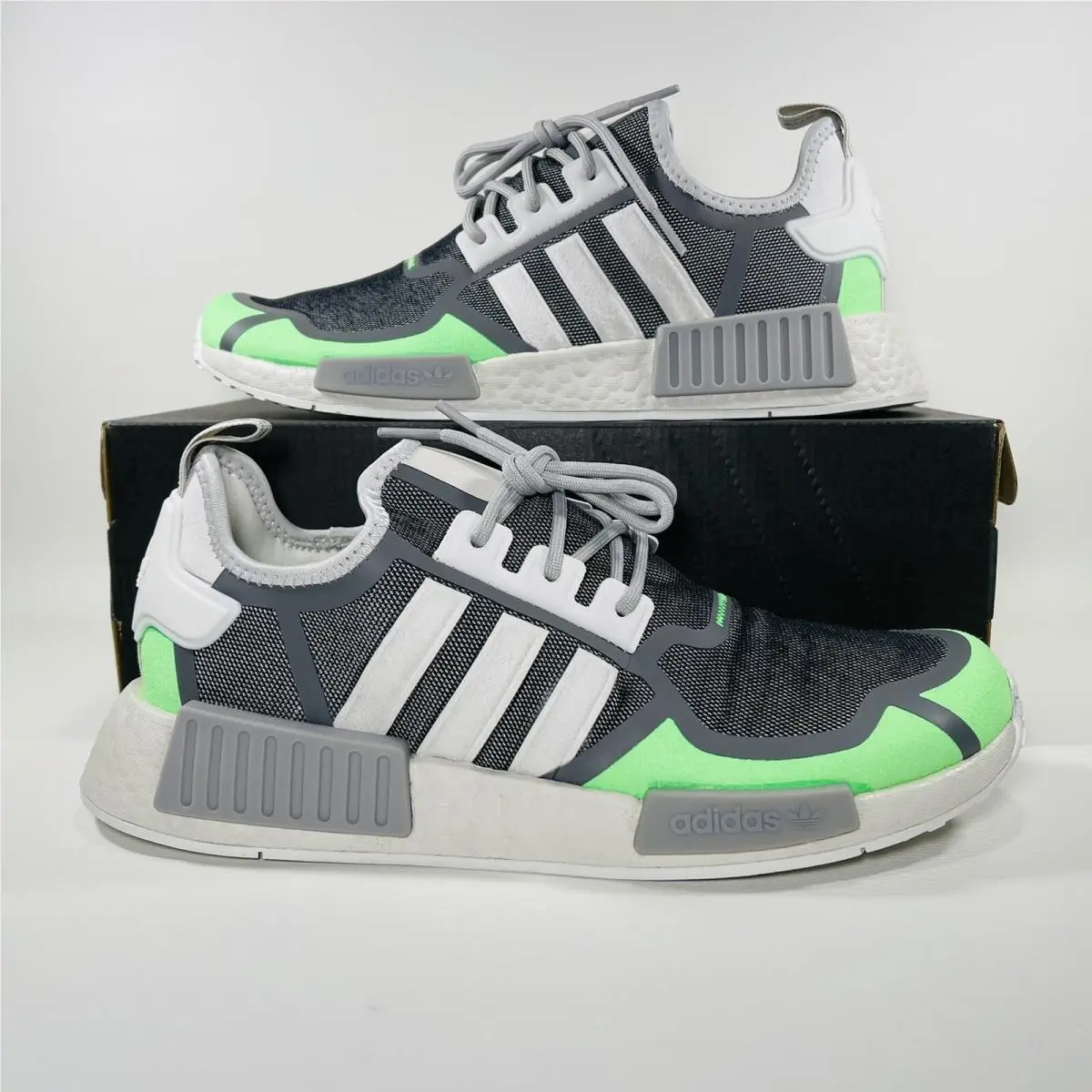 Adidas shoes - adidas NMD R1 - NMD - GZ9275 - Crystal White / Grey Three / Screaming Green 12