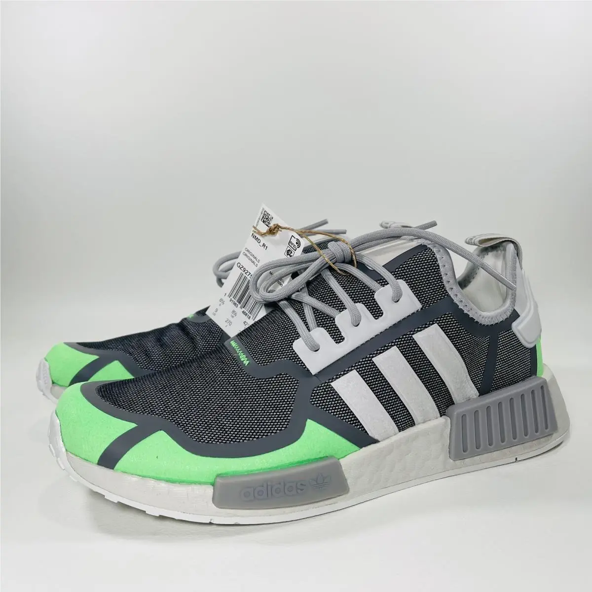 Adidas shoes - adidas NMD R1 - NMD - GZ9275 - Crystal White / Grey Three / Screaming Green 15