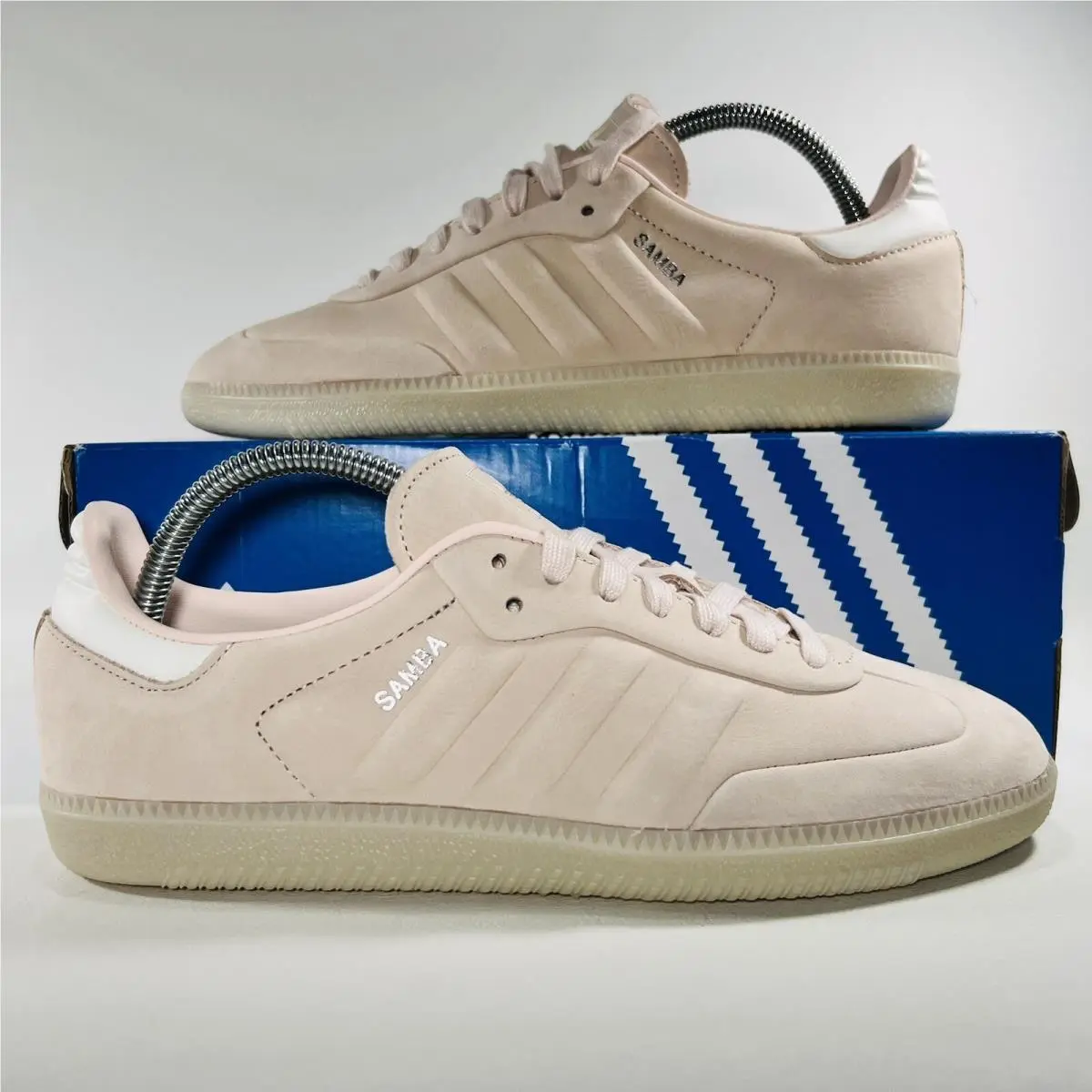 Adidas Samba Pink Off White Men Classic Originals Shoes Athletic Casual Sneakers