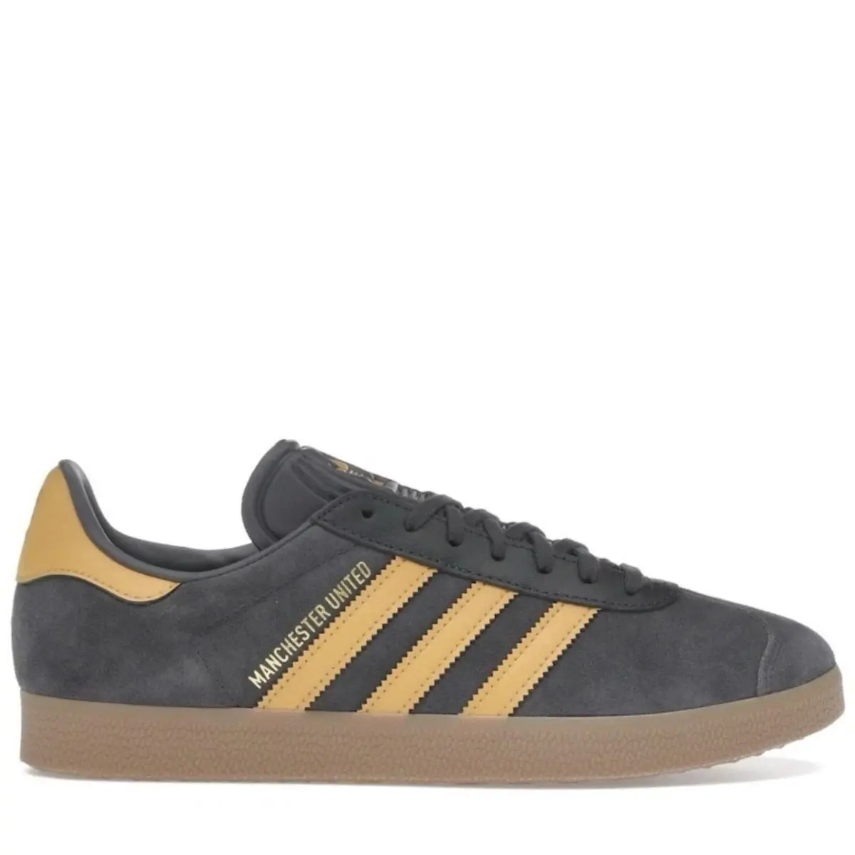 Adidas Gazelle Manchester United Utility Black Preloved Yellow Gum JR1410 Size 9