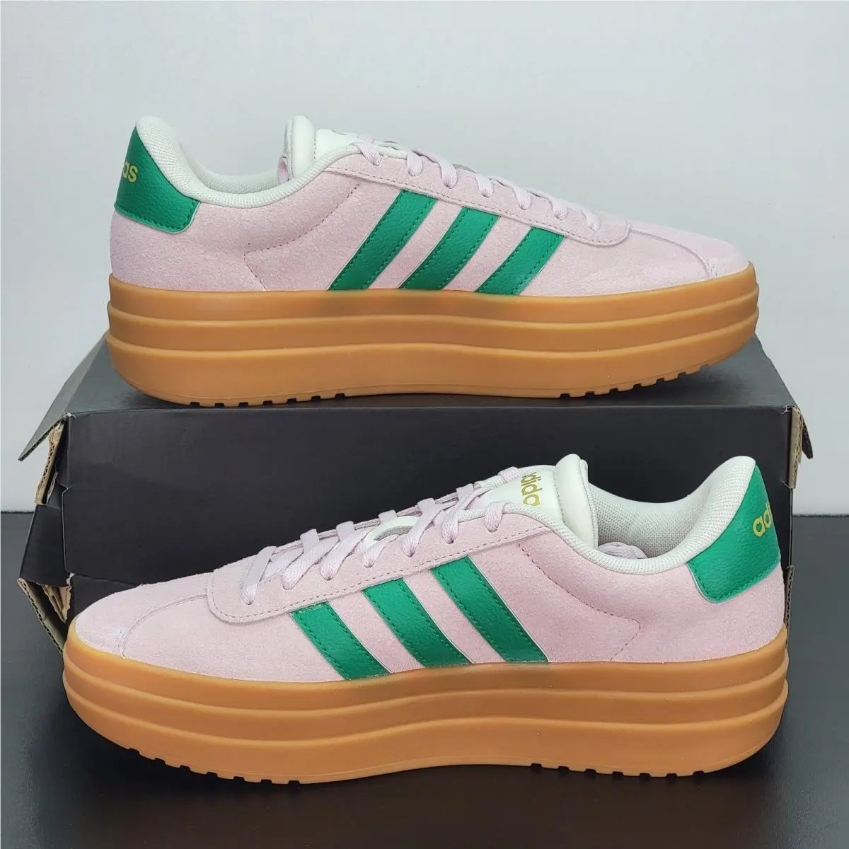VL Court Women`s Size 7.5 Athletic Shoes Pink Casual Footwear Sneakers by Adidas