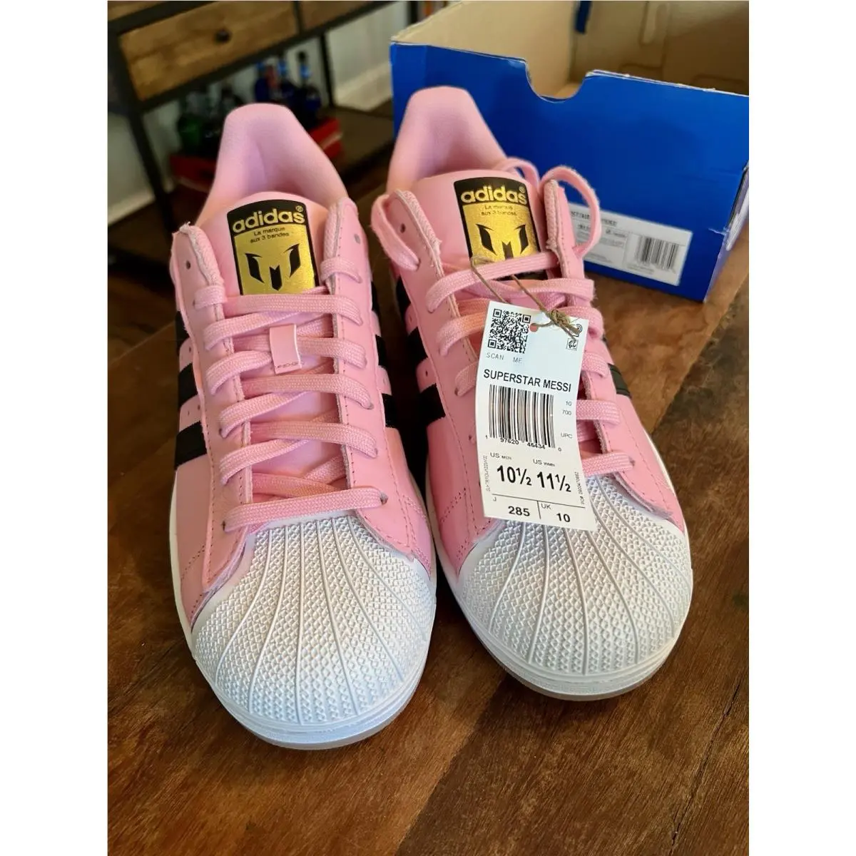 Adidas shoes - adidas Superstar - Superstar - JR1520 - Light Pink/Core Black/Gold Metallic 1