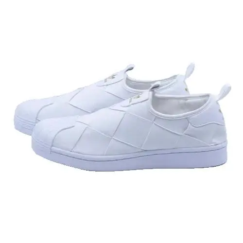 Adidas Superstar Woven LO Slip-on Sneaker Casual Women Shoes White/ Size 7.5