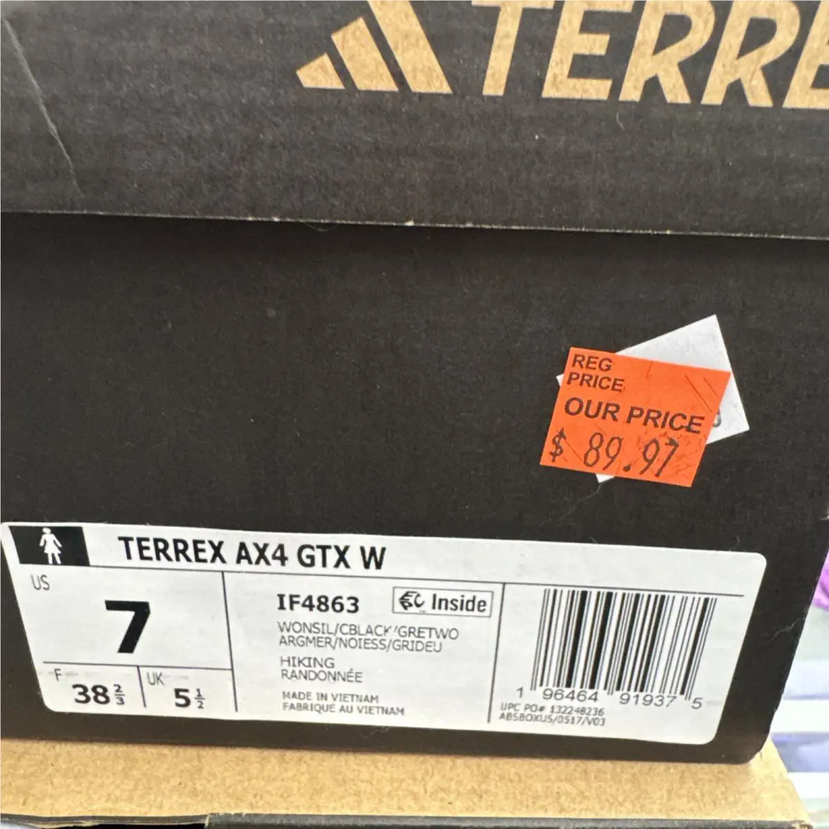 Adidas shoes - adidas TERREX AX4 - TERREX - IF4863 - Gray, Manufacturer: Wonder Silver/Core Black/Grey Two 4