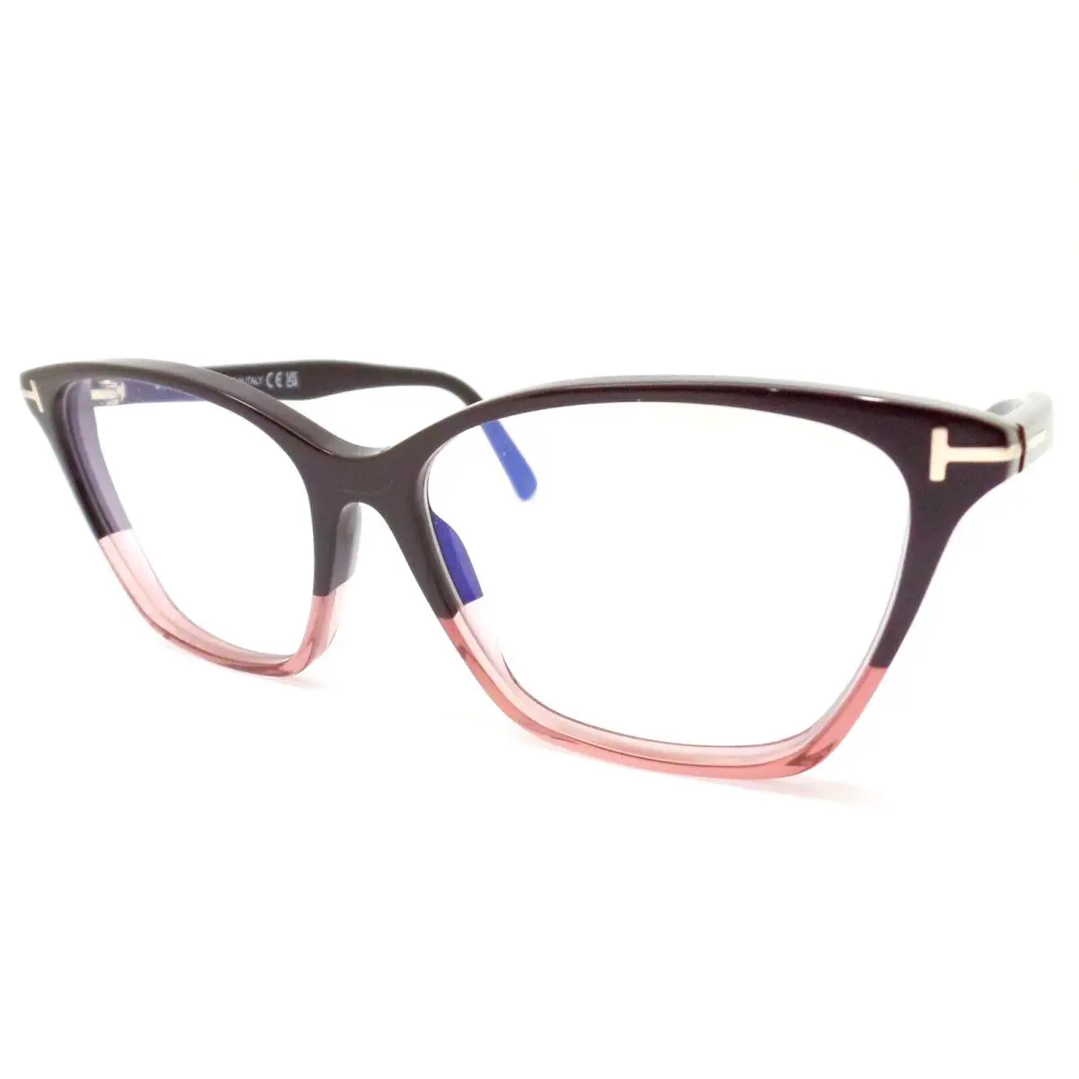 Tom Ford TF 5949 050 Brown Fade 56 Blue Block Frames
