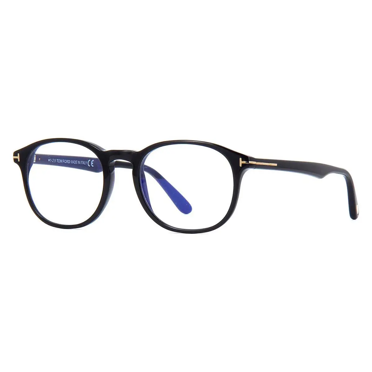 Tom Ford FT5680-B 001 Eyeglasses Black Frame Blue Block Lenses 51mm